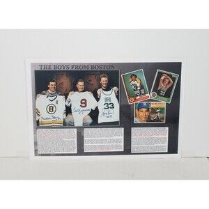 Boys From Boston Poster Williams Orr Bird Unframed Laminated 18 X 12 inches